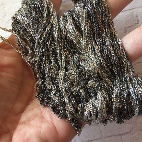 Gunmetal & Silver multi chain statement necklace - Picture 5 of 5